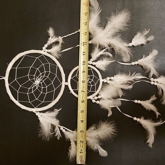 Beautiful Creamy White 2 Tier Dream Catcher - Picture 3 of 3